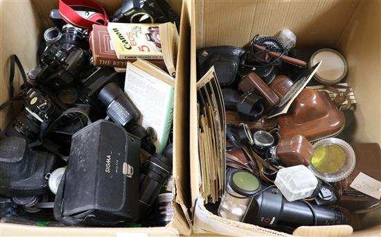 Rolleiflex camera and various other cameras